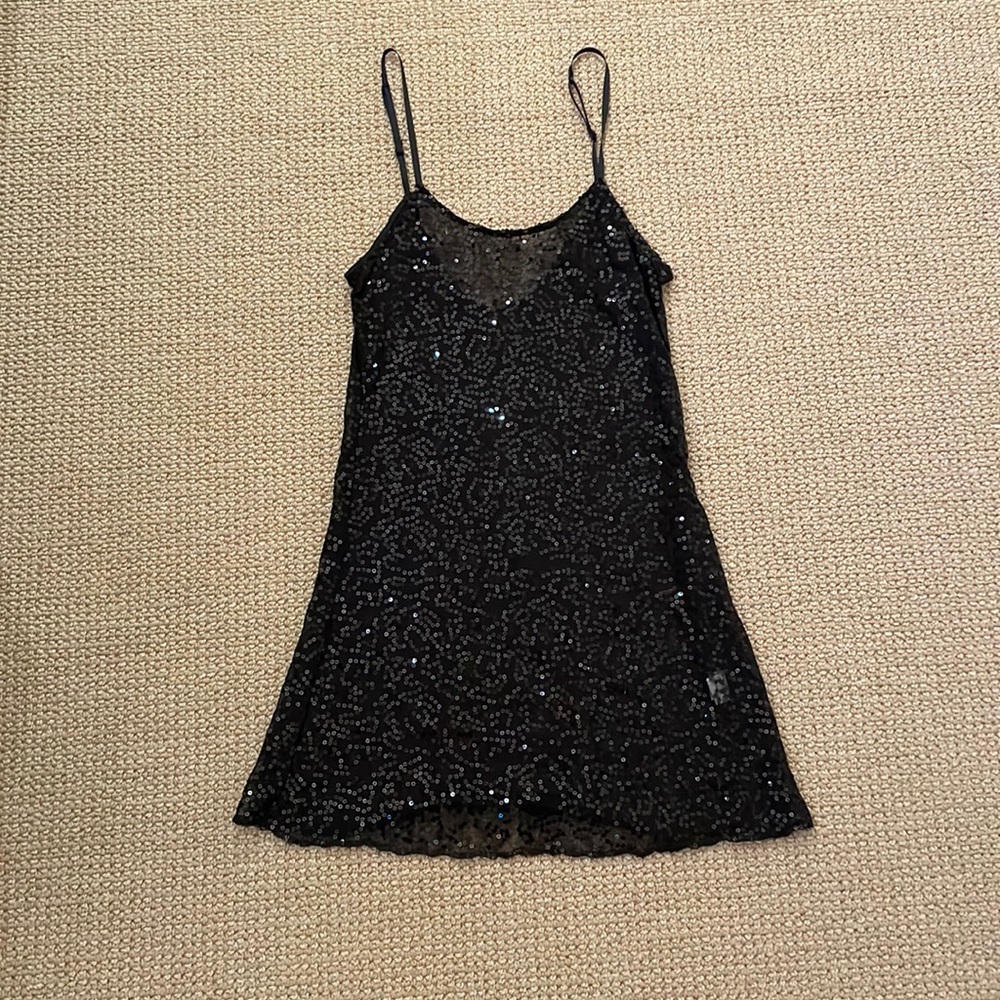 Sparkling sequin covered slip minidress